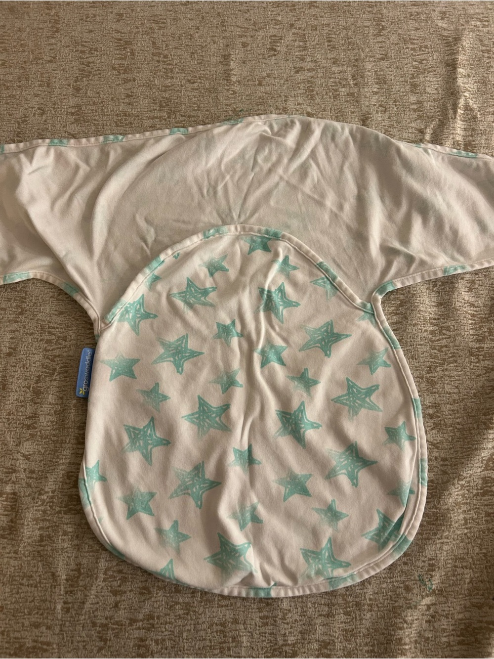 Gro swaddle Baby Swaddle Sack with Mint Star Print
